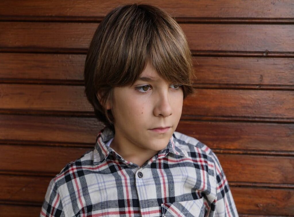 hongo cortes de cabello largo para niños