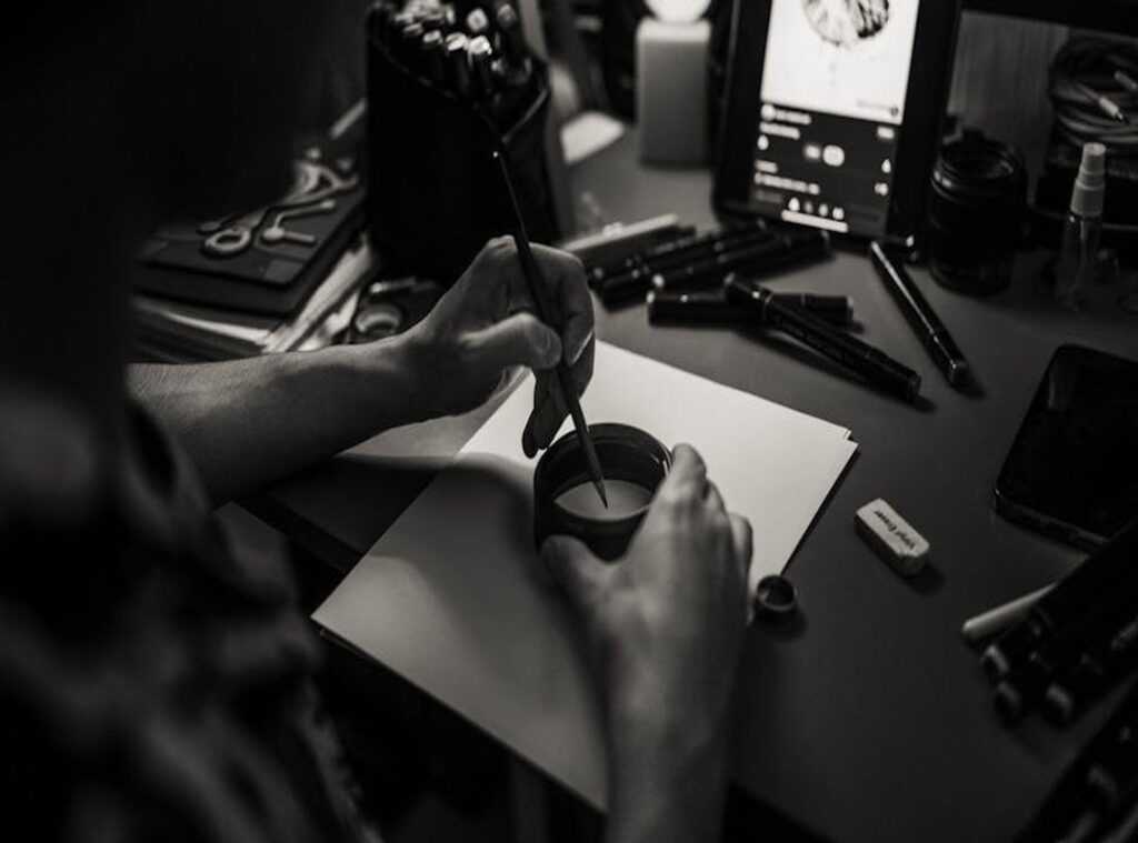 tanjiro dibujo blanco y negro