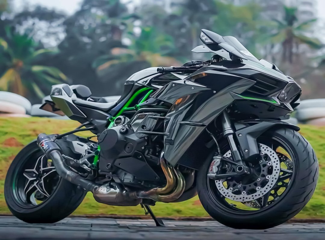 wallpaper red black kawasaki ninja h2r